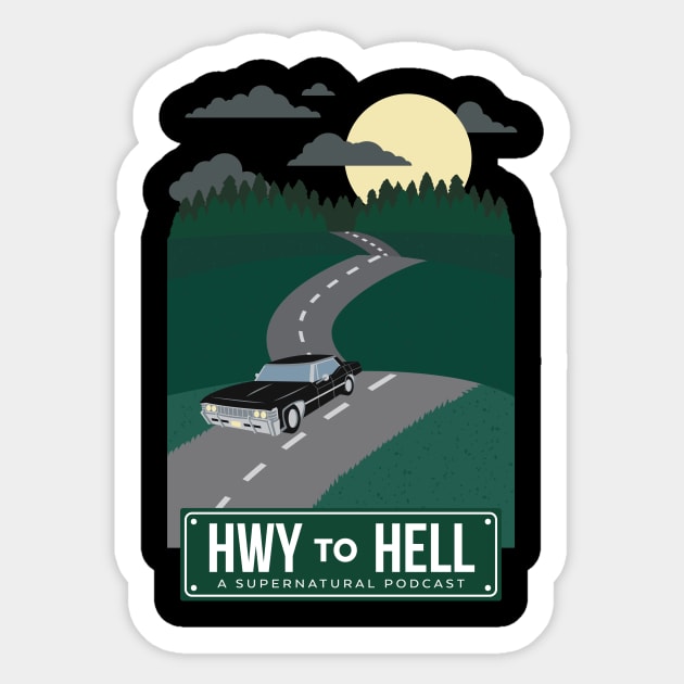 Hwy to Hell Sticker by hwytohellpodcast